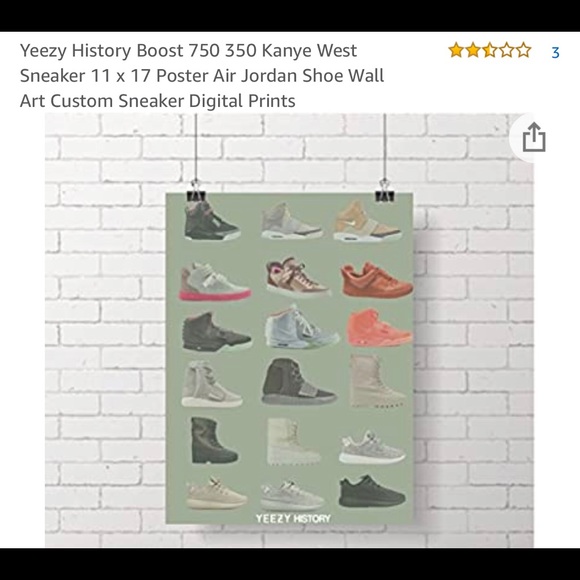 Yeezy History 11 x 17 Poster in Frame - Picture 2 of 2